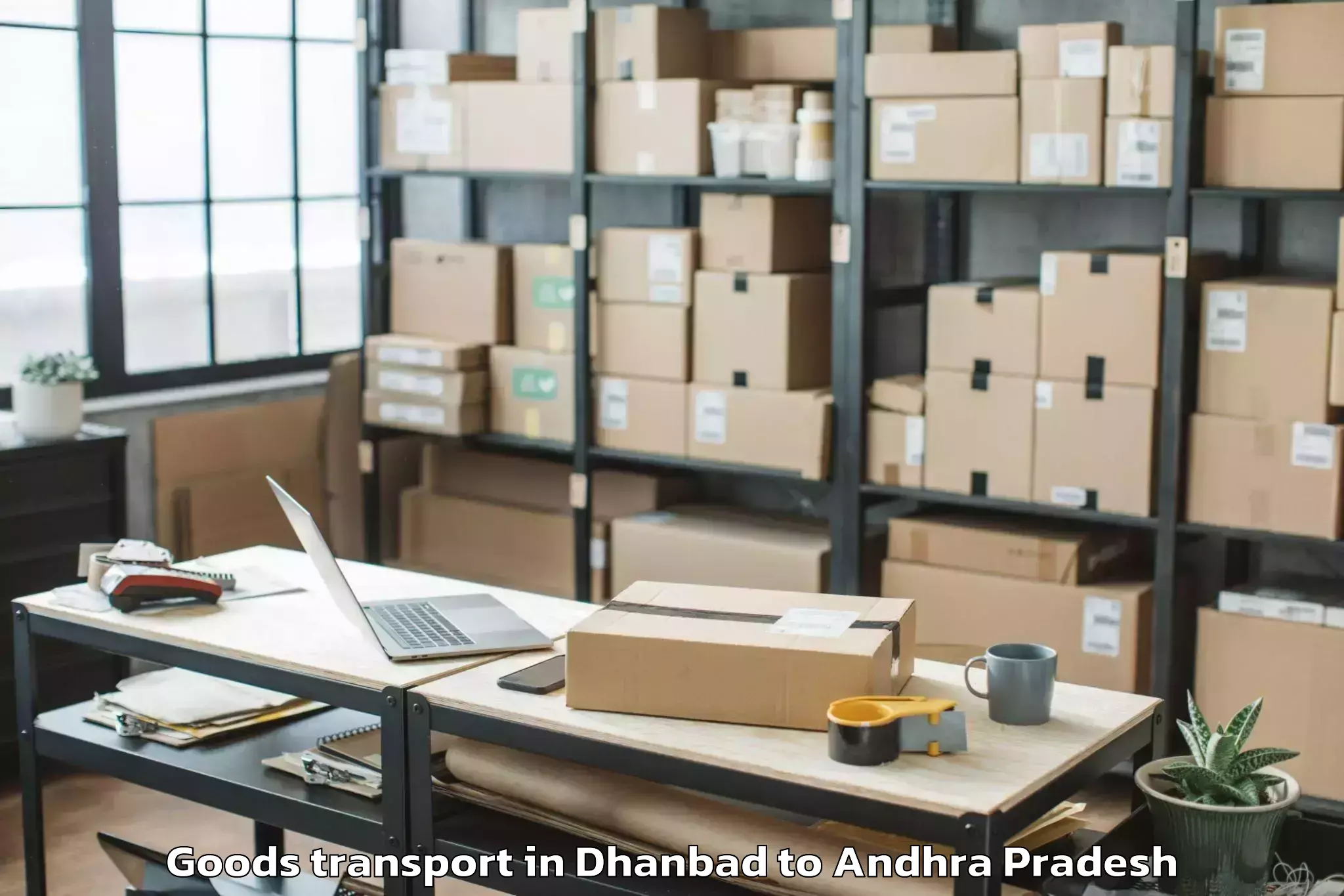 Top Dhanbad to Munagapaka Goods Transport Available